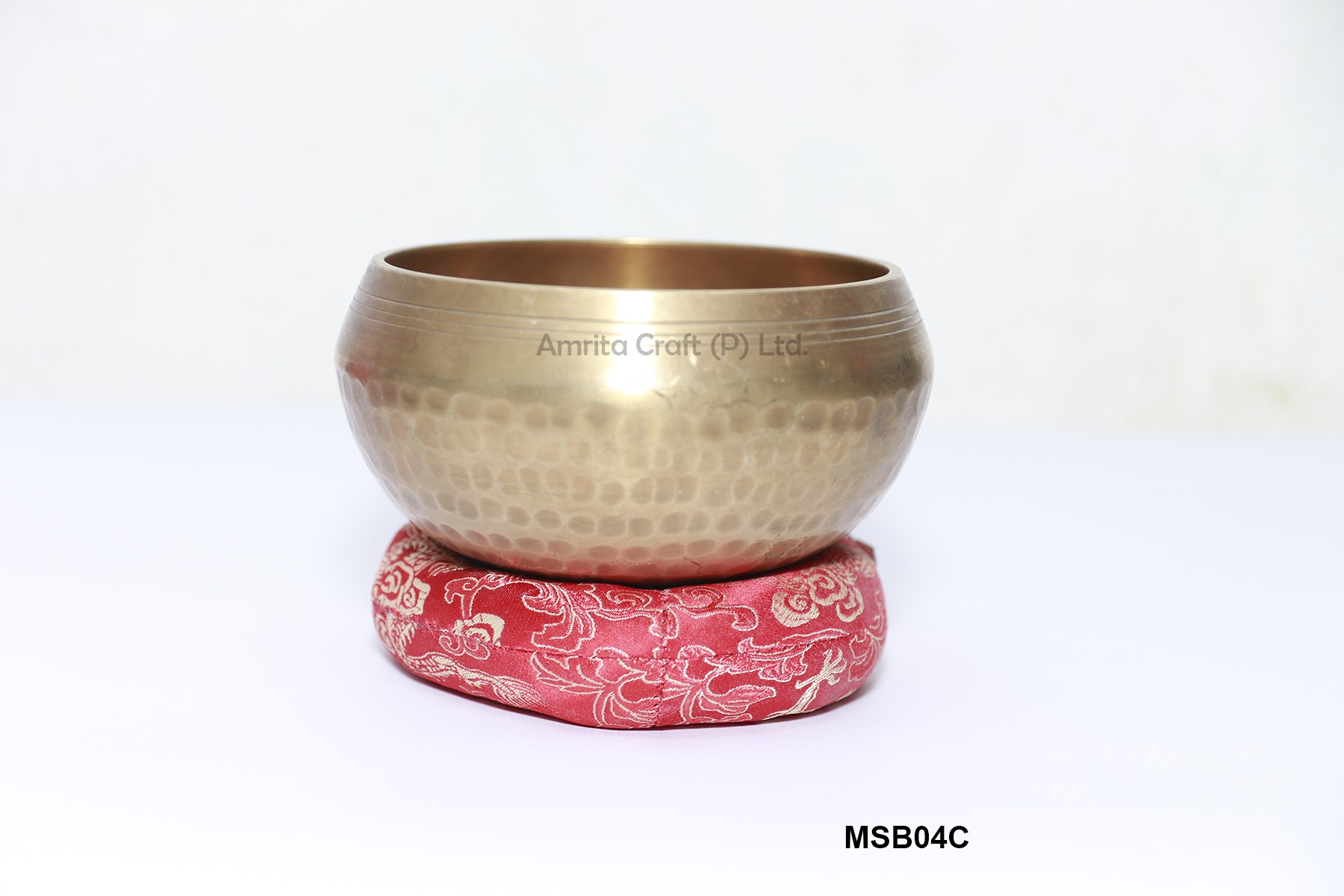 Bronze singing bowl casted hand hammer Gulpa carving 12 cm